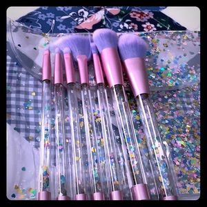 7 pcs crystal makeup Brushes